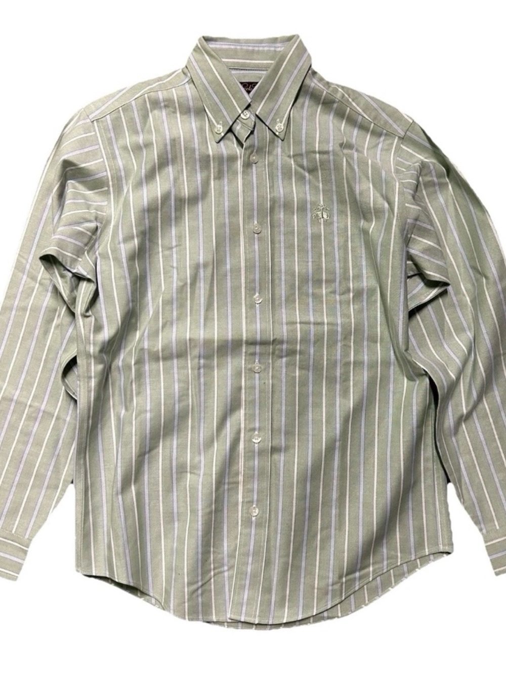 Men’s Brooks Brothers Green Blue White Button Down Shirt Size Medium